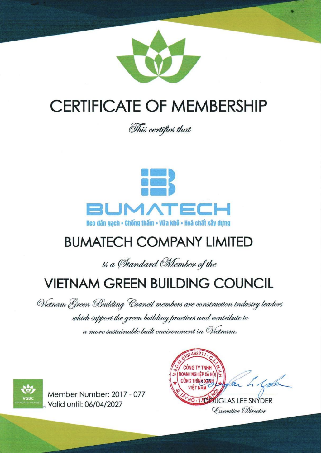 Thành viên Hội đồng Xanh Việt Nam & Singapore