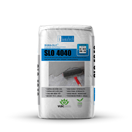 SLO 540.40: Vữa tự san phẳng dùng làm lớp phủ, độ dày 5-40mm. 40MPa