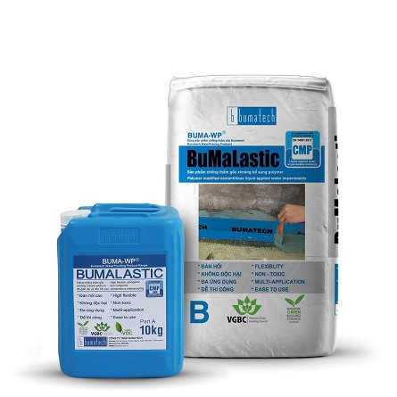 Flexible, two component cementitious waterproofing membrane BuMaLastic
