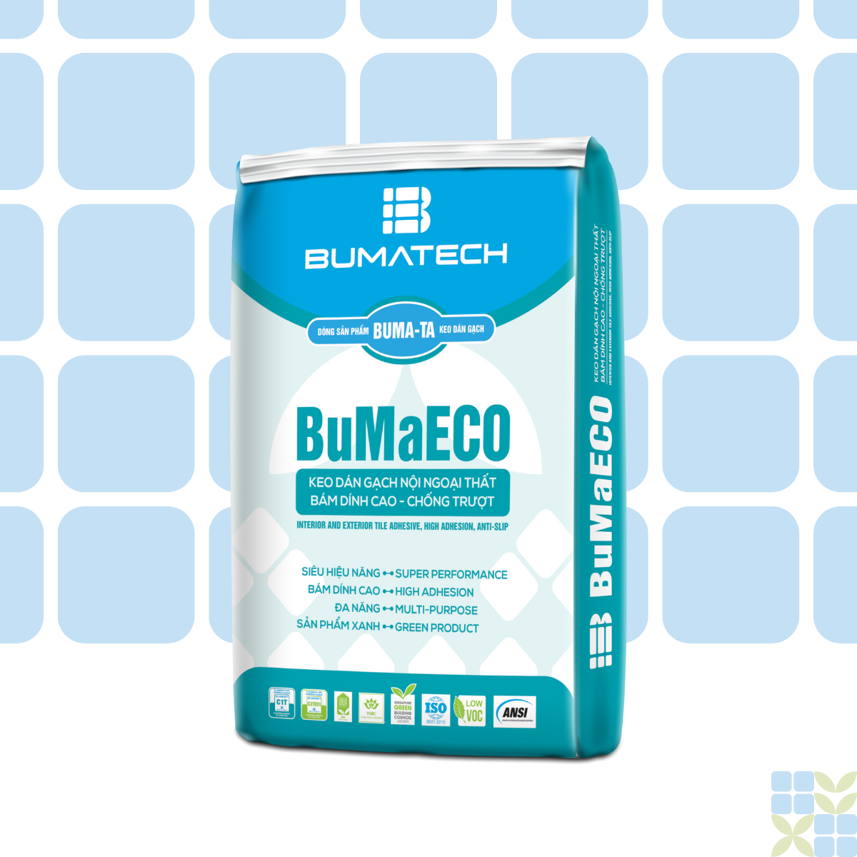 BuMaECO – Keo dán gạch nội ngoại thất, bám dính cao, chống trượt