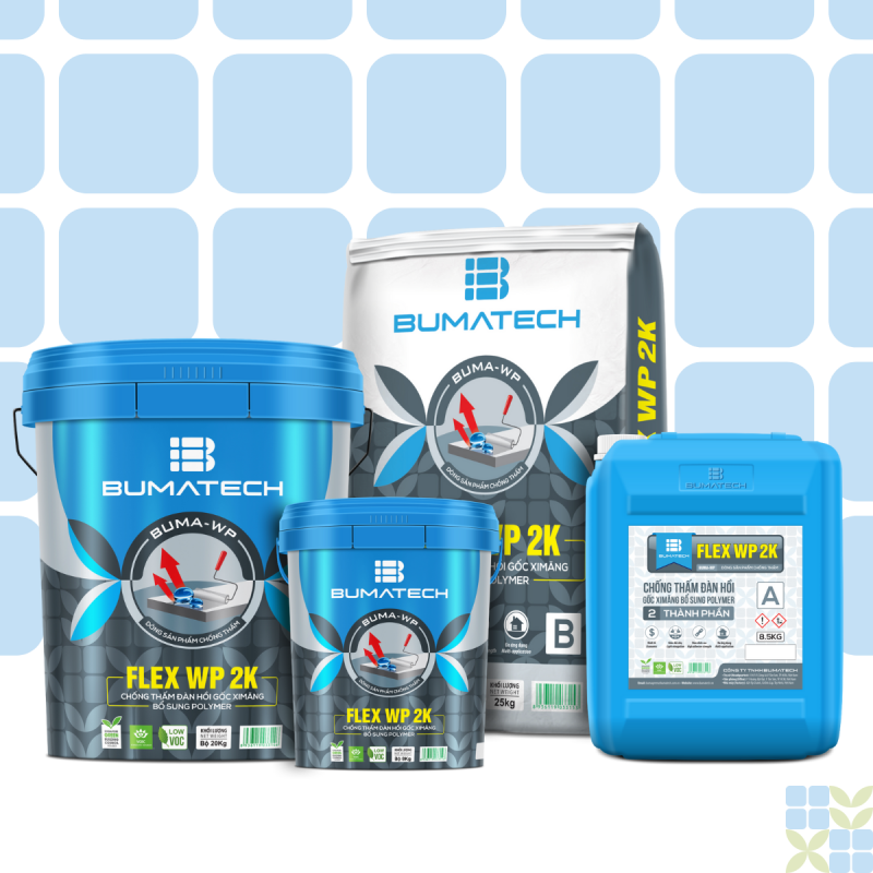 Flexible, two components cementitious waterproofing FLEX WP 2K