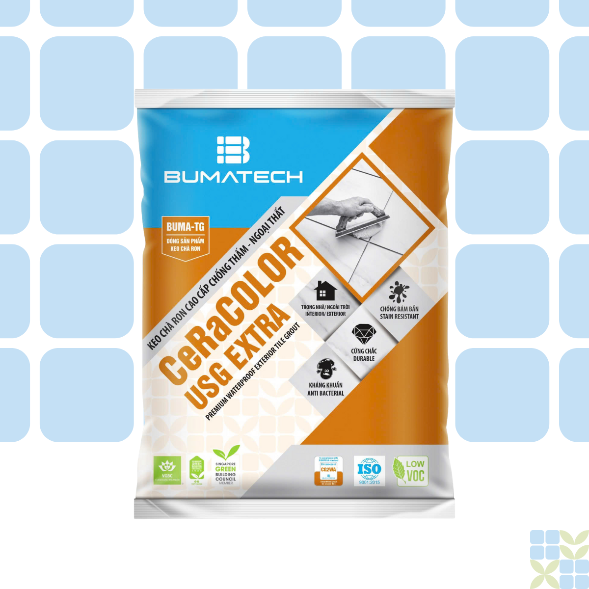 CeRaCOLOR USG EXTRA – Keo chà ron cao cấp chống thấm, khu vực ngoại thất