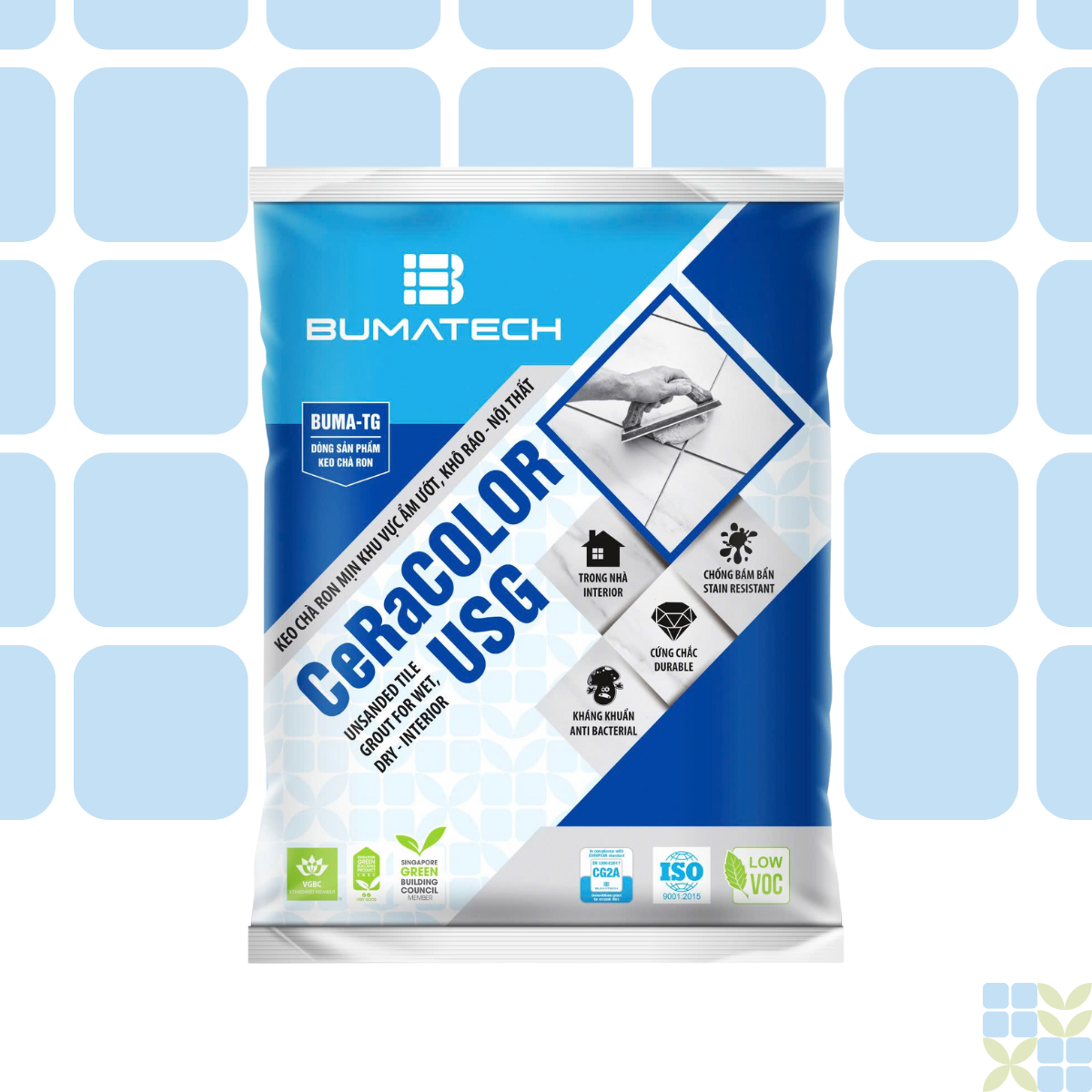 CeRaCOLOR USG – Keo chà ron mịn khu vực ẩm ướt, khô ráo nội thất