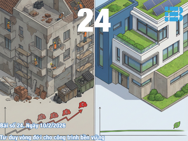 BV24.Phát thải carbon trong xây dựng: vấn đề không chỉ ở vật liệu