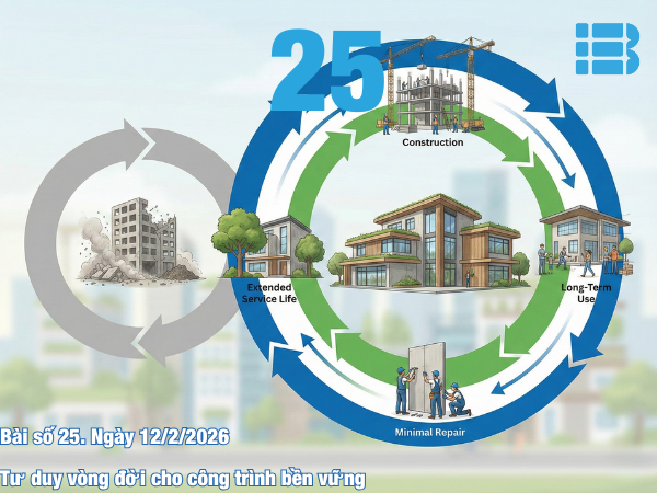 BV25.Kinh tế tuần hoàn trong xây dựng: từ phá bỏ sang kéo dài vòng đời