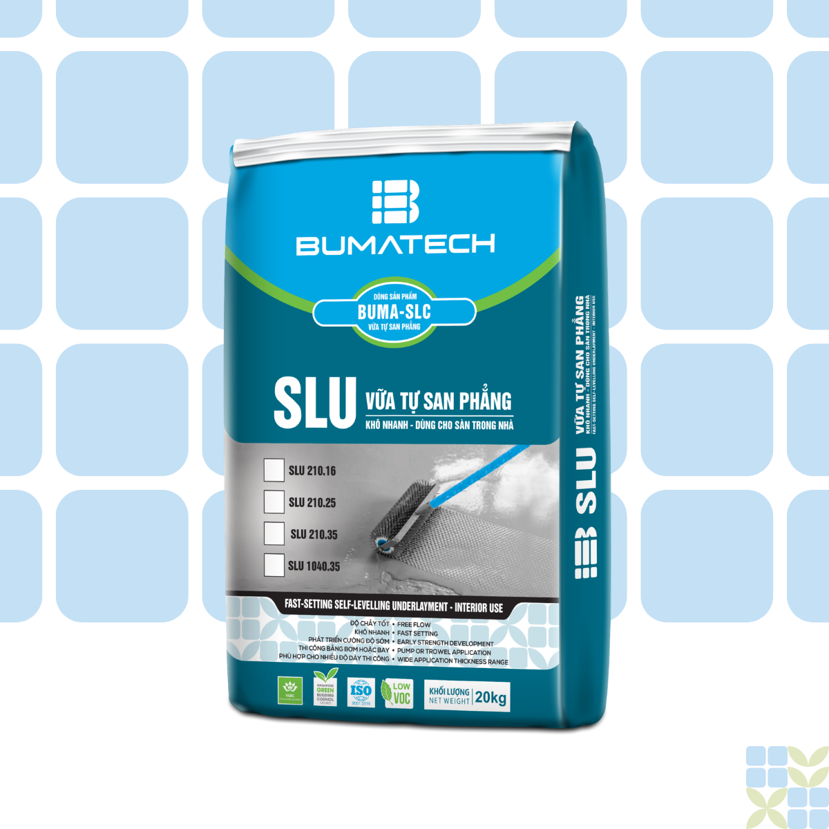 SLU 210.25 - Vữa tự san phẳng khô nhanh, dày 2-10mm