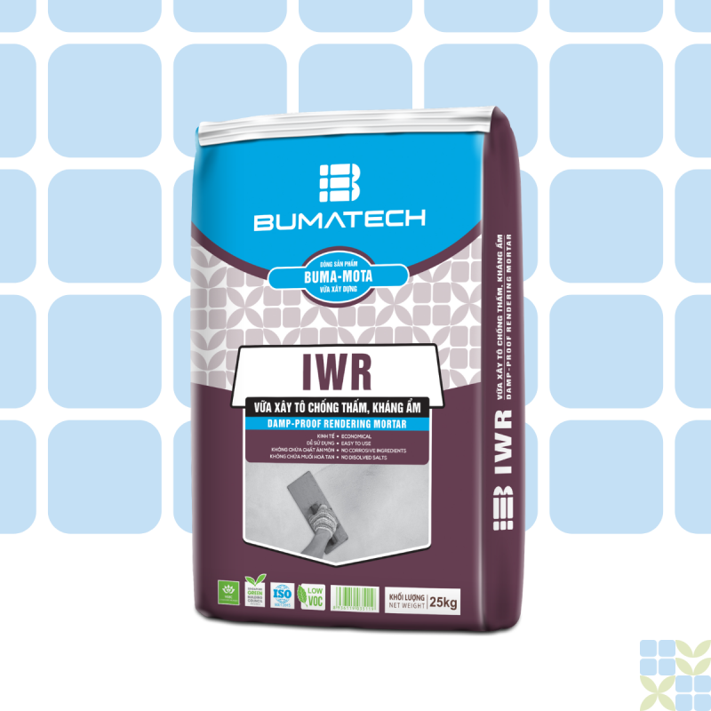 IWR - Waterproof and moisture-resistant mortar for construction and plastering.