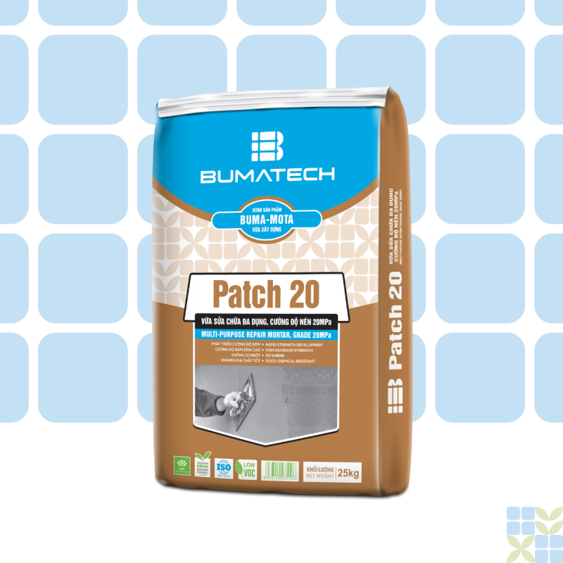 PATCH 20 - Multipurpose repair mortar, compressive strength 20MPa