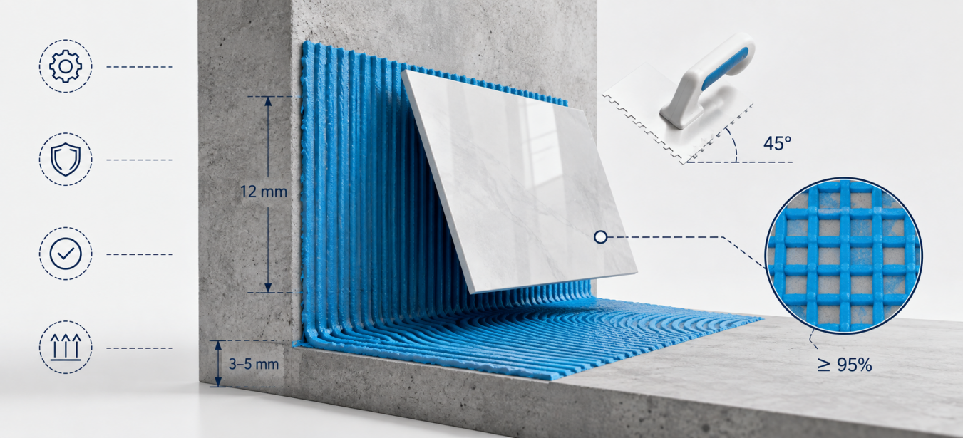 Tile adhesive