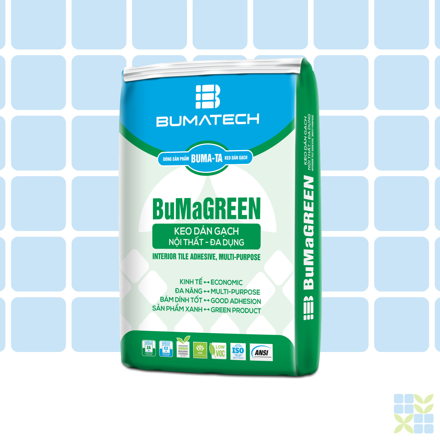 BuMaGREEN – Cementitious Tile Adhesive for Interior Use 