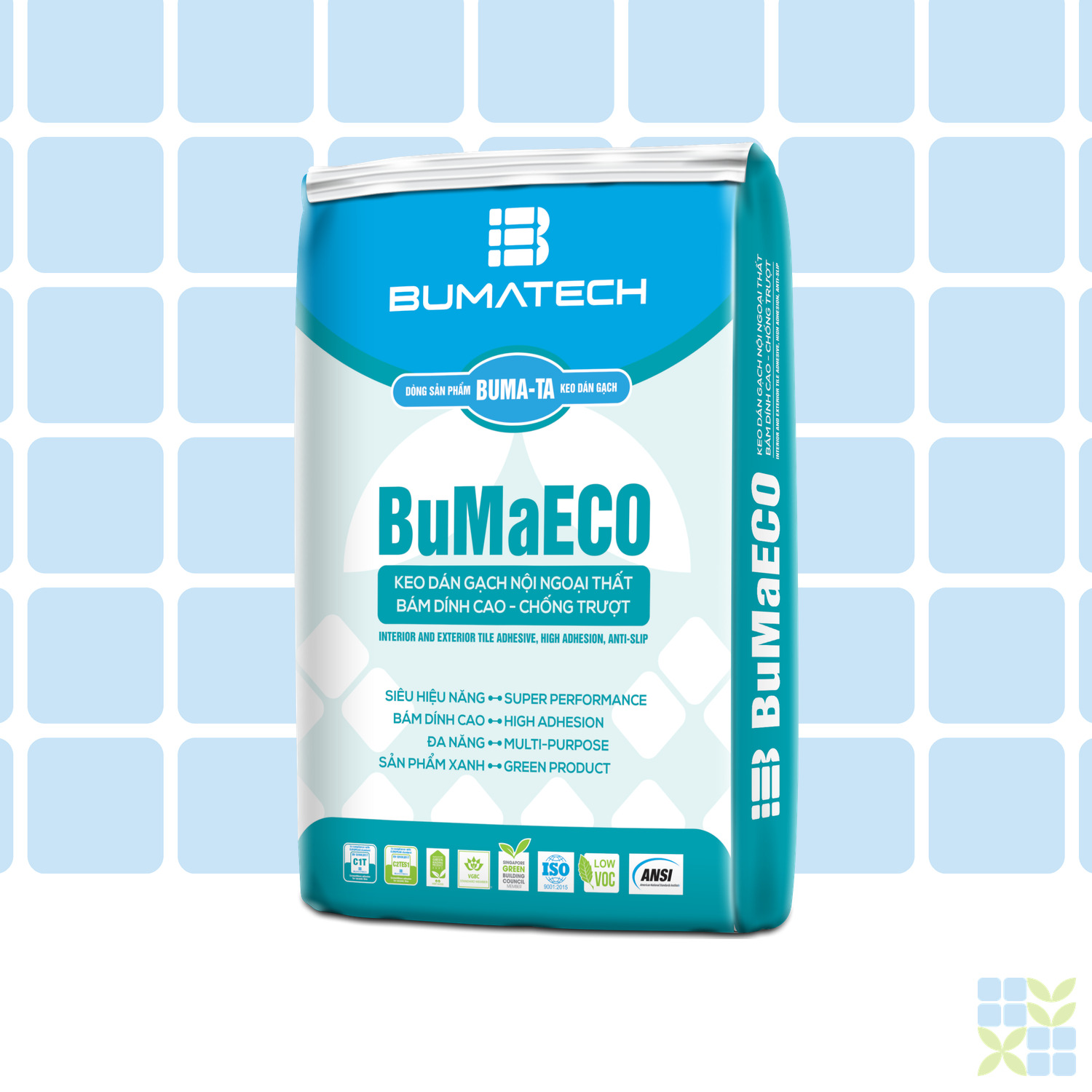 BuMaECO – Interior & Exterior Tile Adhesive, High Adhesion & Slip Resistant