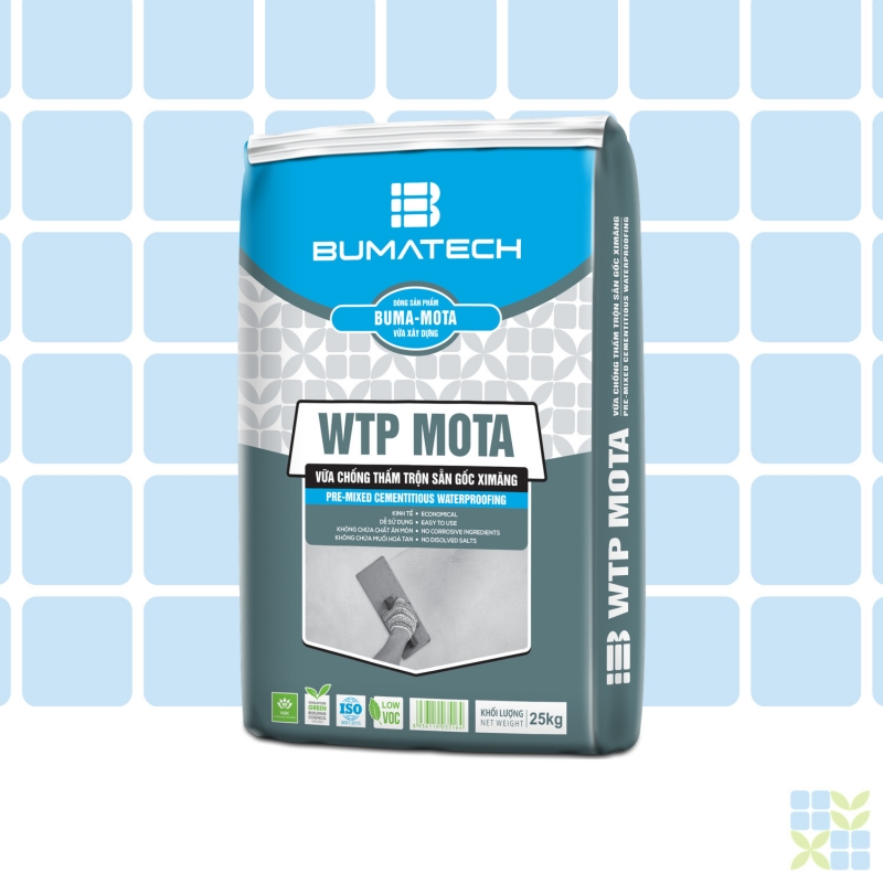 WTP MOTA - Vữa chống thấm trộn sẵn gốc ximăng