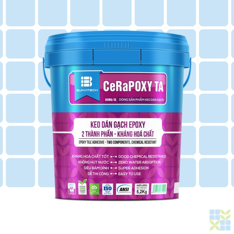 CeRaPOXY TA - Keo dán gạch epoxy hai thành phần, kháng hoá chất