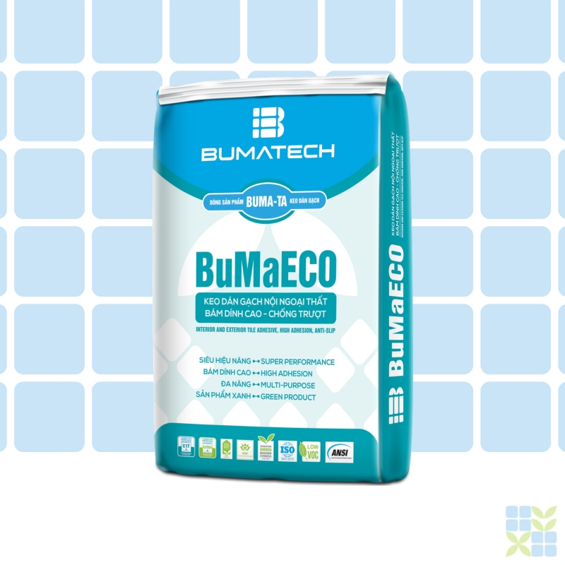 BuMaECO – Keo dán gạch nội ngoại thất, bám dính cao, chống trượt