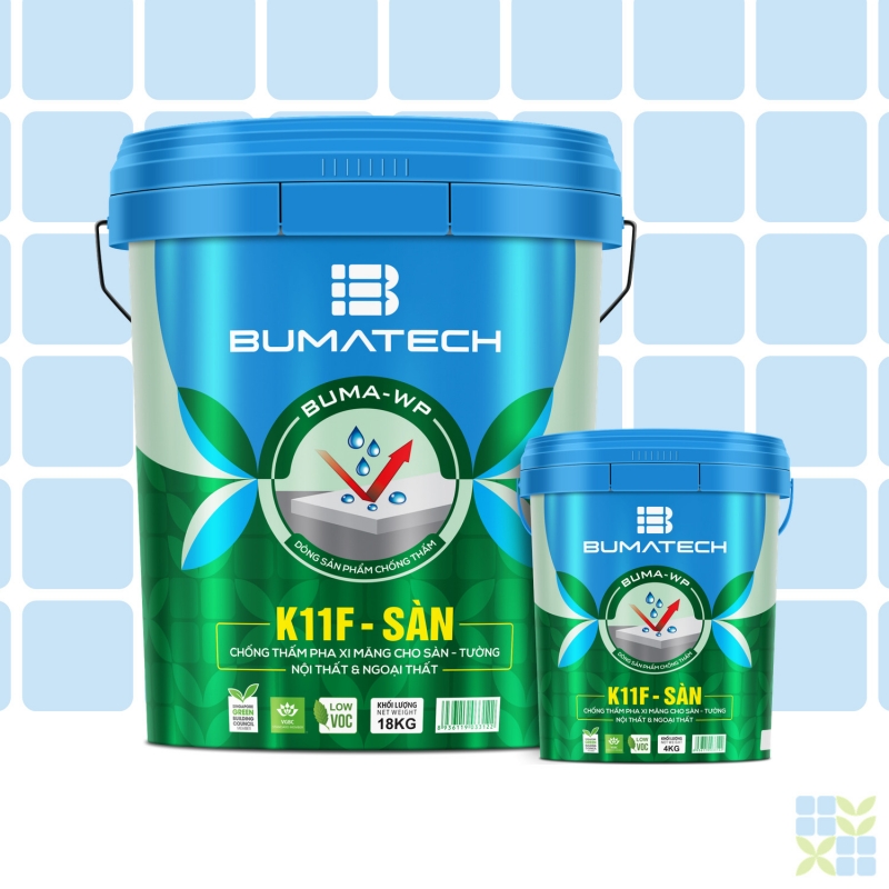 K11 F - Chống thấm pha ximăng cho sàn, tường nội ngoại thất