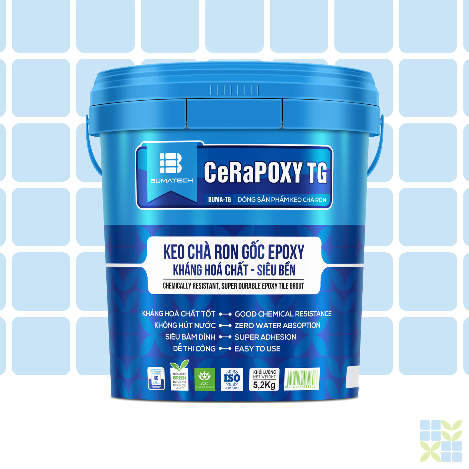 CeRaPOXY TG - Keo chà ron gốc epoxy kháng hoá chất, siêu bền